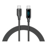 Cabo Usb-c Turbo 100w Para Moto Edge 20 30 40 Neo Razr 40 Cor Preto