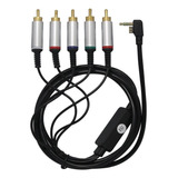 Cabo Video Componente Para Psp Slim 2000 3000 5 Pontas 1,8m