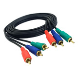 Cabo Vídeo Componente Rgb Rca 2mts Gold