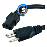Cabos De Força Padrão 20a - 5 Metros - Kit Com 5