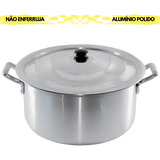 Caçarola N 28 Panela Aluminio Linha Hotel Feijoada Tropeiro Cor Prateado