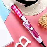 Cacheador Modelador Cabelo Cachos Ondulador Espiral Bivolt Cor Rosa 110v/220v