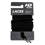 Cadarços Hd Inline Para Patins - Pontas De Metal - Preto