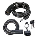 Cadeado Aço Chave Bicicleta Trava Tranca 12mm Anti Furto 1m