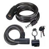Cadeado Aço Chave Bicicleta Trava Tranca 12mm Anti Furto 1m