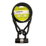 Cadeado Bike U Lock Trava C/ Cabo Aço 1,5mt X 12mm Elleven