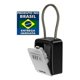 Cadeado Cofre Segredo Surf Lock Chave Airbnb Gancho Flexível Cor Cinza