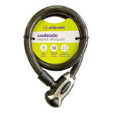 Cadeado Espiral 80cm X 15mm Grosso Preto / Cinza Elleven