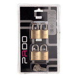 Cadeado Pado Seg.igual C/4 Pc 25mm