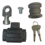 Cadeado Porta Enrolar Polyforte Chave Tetra Art.011t Cor Preto