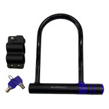Cadeado Trava U Chave Canhão Para Bicicleta Moto 17x24.5cm