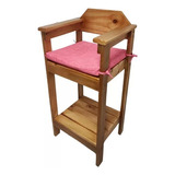 Cadeira Almofada Infantil Criança Madeira Restaurante Rosa