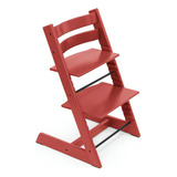 Cadeira De Alimentação Para Bebê Stokke Silla Para Bebé Tripp Trapp W100136 Com Desenho De Warm Red - Vermelho