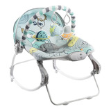 Cadeira De Balanço Para Bebê Dican Passeio Espacial Água/cinza