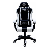 Cadeira De Escritório Efa Gaming R Gamer Ergonômica Branca Com Estofado De Couro Sintético