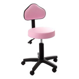 Cadeira De Escritório Urban Office Cadeira Mocho Verona Rosa Bebe Ergonômica Rosa-claro Com Estofado De Couro Sintético