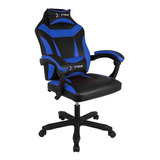 Cadeira De Escritório Xtreme Gamer Ergonômica Azul Com Estofado De Pu