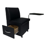 Cadeira De Manicure Profissional Preto Luxo Corino