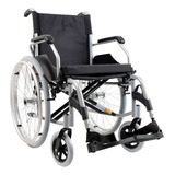 Cadeira De Roda Em Aluminio Dobravel Modelo D600 Dellamed Cor Preto Assento 44cm