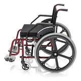 Cadeira De Rodas Elite Plus Obeso Capacidade 130kg - Prolife Cor Vermelho