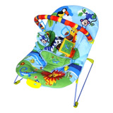 Cadeira Descanso Infantil Vibratória Musical Ballaggio Azul