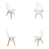 Cadeira Eames Eiffel Branca - Kit 4 Unidades