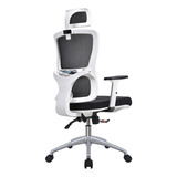 Cadeira Escritório Ergonômica Star Confort Design Top Seat Cor Branca E Preta