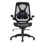 Cadeira Escritório Preta Mk-13t - Makkon