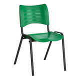 Cadeira Fixa Secretária Plástica Empilhavel Turim Verde
