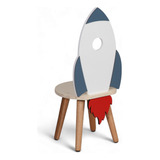 Cadeira Foguete Desenho Brinquedo Infantil Espacial Alta