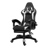 Cadeira Gamer Ergonômica Escritório Python Fly Cor Preto/branco Material Do Estofamento Couro Sintético