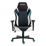 Cadeira Gamer Falcon - Blaster Branca E Azul
