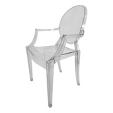 Cadeira Ghost Transparente Com Braço - Policarbonato