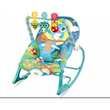 Cadeira Infantil Musical Vibra E Balança Encantada Coruja Cor Azul