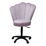 Cadeira Mocho Joe Para Estética Suede Rosa