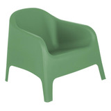 Cadeira Poltrona Para Jardim Varanda Skarpo Cor Verde-claro