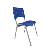 Cadeira Secretaria Ergoplax Fixa Bc Azul