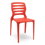 Cadeira Ville 63 Vermelho - Kit Com 4 Unidades Branco Ci
