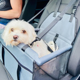 Cadeirinha Assento Carro Transporte Pet Cães Gatos Dobrável Cor Cinza