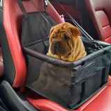 Cadeirinha Assento Carro Transporte Pet Cães Gatos Dobrável Cor Preta