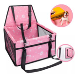 Cadeirinha Assento Pet Carro Transporte Cão Gato 10kg Rosa