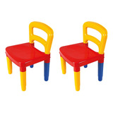 Cadeirinha Desmontável P/mesinha Didática 2pçs Poliplac Cor Colorido