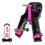 Cadeirinha Infantil Bicicleta Kalf Baby Bike Dianteira Cor Grafite/rosa