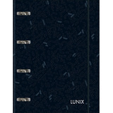 Caderno Argolado Cartonado Universitário Preto Lunix Tilibra