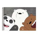 Caderno De Desenho Personalizado 48 Fls Ursos Sem Curso