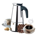 Cafeteira Italiana Inox 9 Xícaras - Prática E Segura Cor Pra