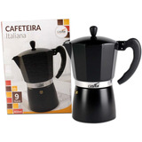 Cafeteira Italiana Preta 9 Xicaras Moka Café Expresso