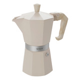 Cafeteira Italiana Wolff De Alumínio Bege Fosca 300ml