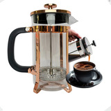 Cafeteira Prensa Francesa E Cremeira 600 Ml Rose Gold Profissional Bekcommerce Café Expresso Leite Cremoso E Chá
