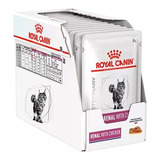 Caixa 12un Ração Úmida Sachê Royal Canin Vet Gatos Renal 85g